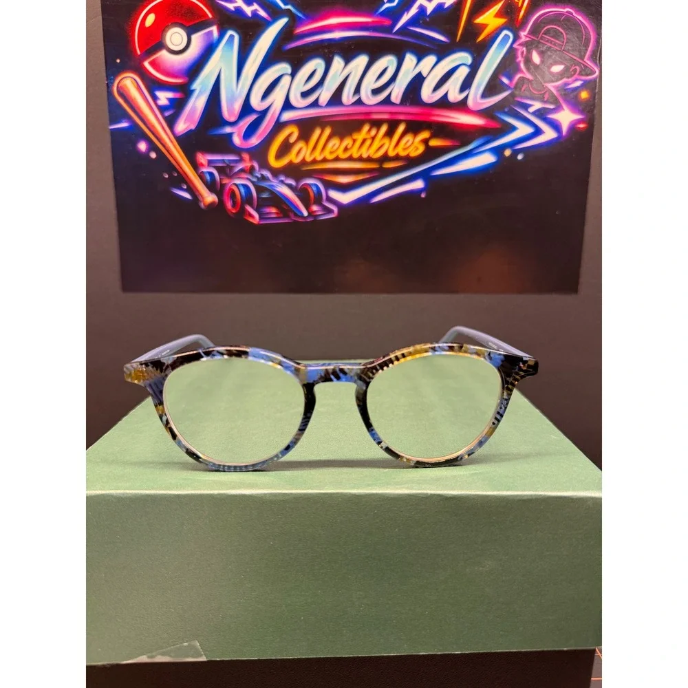 OGI Potica Blue Round Eyeglasses Handmade in Japan Tortoise Frames 46-19-140